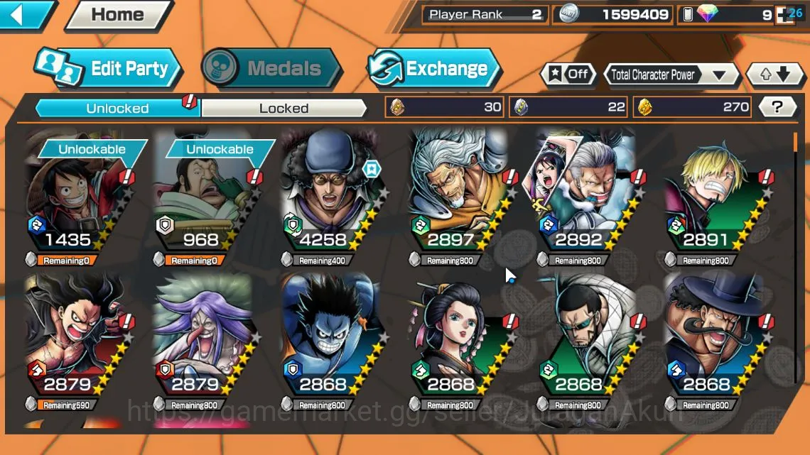 One Piece Bounty Rush Accounts Global| 2 META EX|BlackBeard Kuzan,Kozuki Oden|Ran image 4
