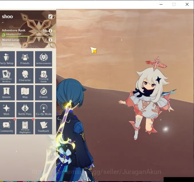 Genshin Impact Mid Game ASIA|AR 55|6 Limited+3 [5 Star's Weapon]|Wanderer+ image 1