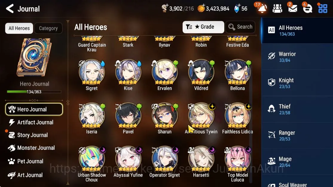 Epic Seven Accounts Starter Global Unverif|Best Starter|7 ML(Ayufine,US Choux,Har setti,etc)Limited Festive 2
