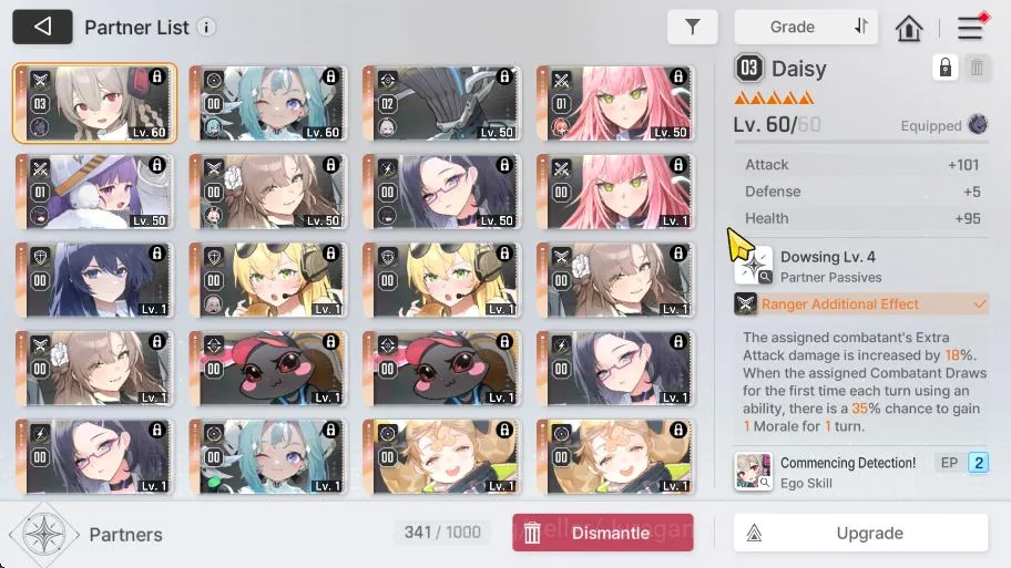 Chaos Zero Nightmare Accounts ASIA Lv51|6 SSR(HugoM1,Mei Lin,Veronica,Rin,Luke,Renoa)+9 SR+22 SR Partners|31K Crys,87 Sig 4