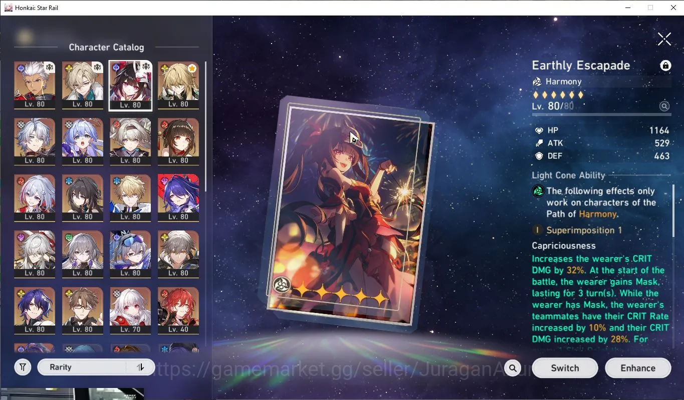 Honkai Star Rail Accounts Mid Game ASIA|TL70|14 Limited 2