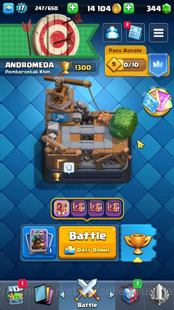 Clash Royale Accounts Starter Lvl 17|Trophy 1300|Best Starter|KTL 7|Card 28|1 EVO,1 Epic,14 Rare,13 Common|Gems