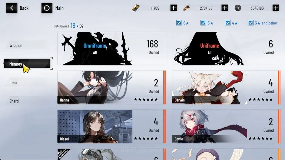 Punishing: Gray Raven Accounts Starter ASIA | 11K BC | LuciaCW+Sign, LuciaPyr, SS Bridget, Feral | Chap 4 | Char&Wpn 6