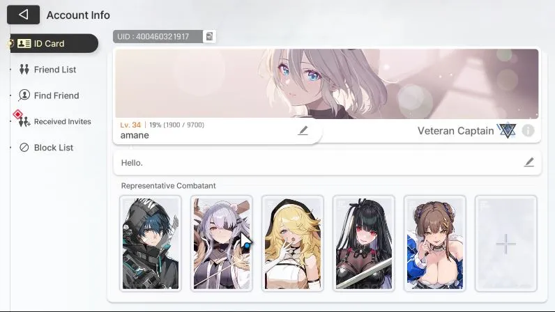Chaos Zero Nightmare Accounts GLOBAL| LV 34 | 6SSR(Khalipe,Rin,Luke,Yuki M1,Orlea M1,Hugo M1)+ 10SR(Mika M2,Rei M2,Etc) 19SR 2
