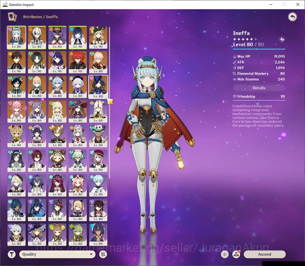 Genshin Impact Accounts Mid Game ASIA| AR 60| 12 Limited+8 [5 Star Weapon]|(Arlecc,Raiden,Navia,Clorinde)+Sign,Yae Miko 3