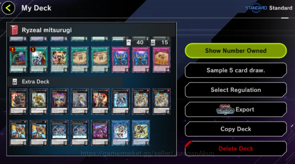 Yu-Gi-Oh! Master Duel Accounts Mid-Level Lv 18 | 18 Deck| Ryzeal-Mitsurugi, FS Control, Resonator Etc|Ranked 2