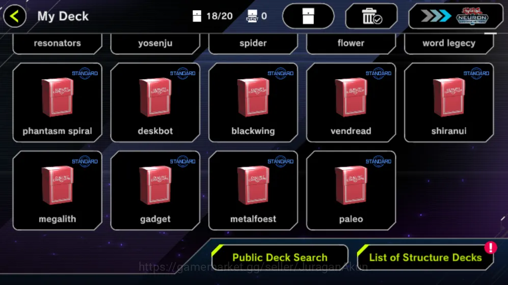 Yu-Gi-Oh! Master Duel Accounts Mid-Level Lv 18 | 18 Deck| Ryzeal-Mitsurugi, FS Control, Resonator Etc|Ranked 3