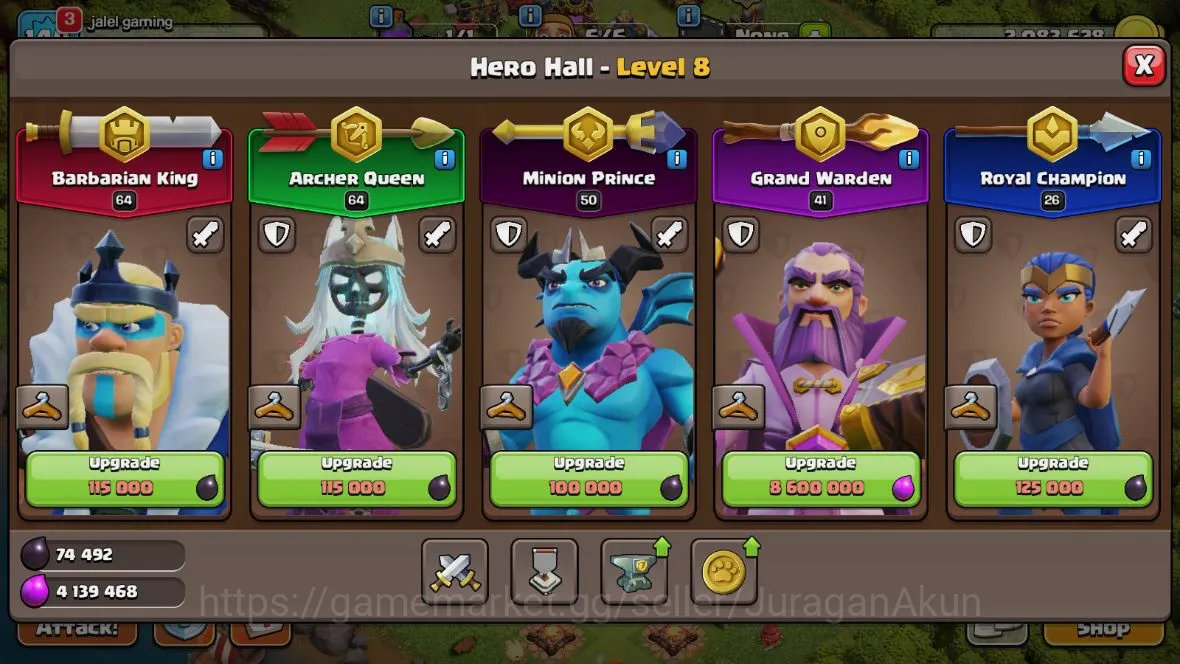 Clash of Clans Accounts TH 14-BH9|LV149|League Valkyrie14|HH7|BK64,AQ64,GW image 3