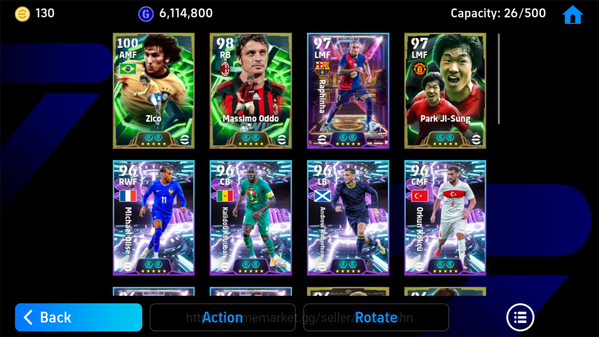 eFootball Accounts Others Power 3158 | Zico Epic DB | Oddo Epic DB | Raphinha Show  Time | Ji-Sung Epic DB| EFB294B 2