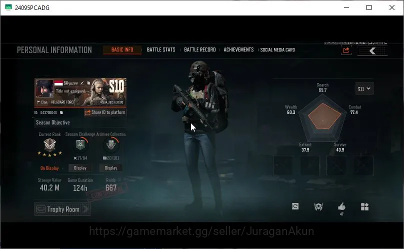 Arena Breakout Mid-Tier [MOBILE] Lv30|SV 40M|CV 35M|Shovel Machete|Legend  image 1