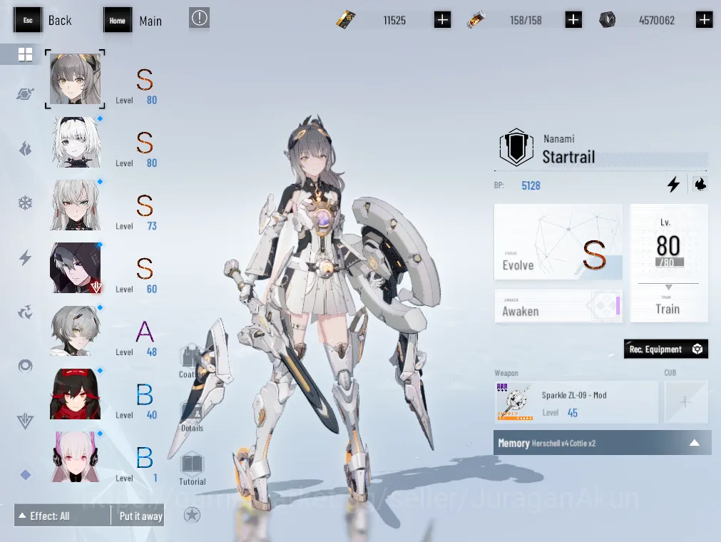 Punishing: Gray Raven Accounts Starter Asia|Starter Lucia CW + Sign & Nanami + 11k Black Card + Selector On|Log 2