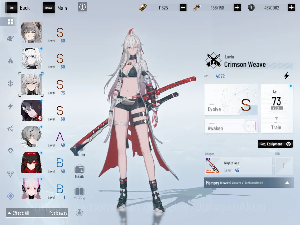 Punishing: Gray Raven Accounts Starter Asia|Starter Lucia CW + Sign & Nanami + 11k Black Card + Selector On|Log 4