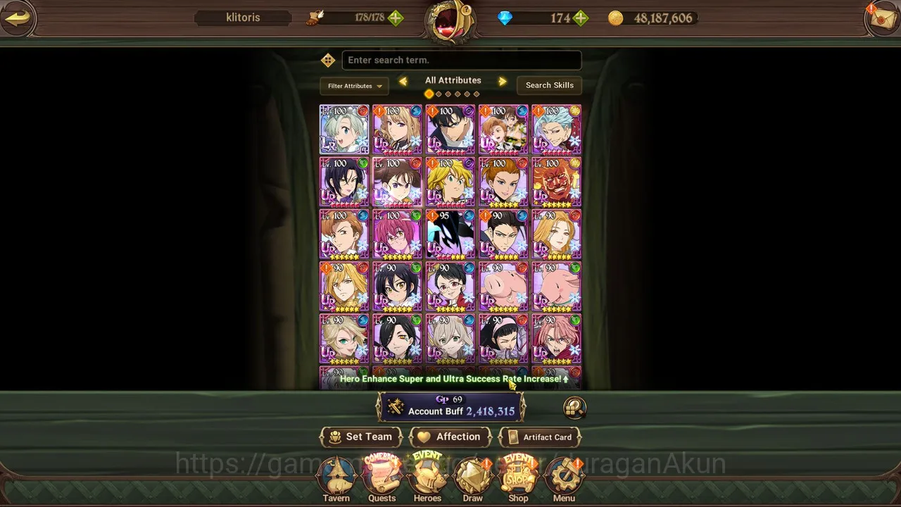 Asia |2.4M CC| 1LR + 4UR + Full Collab Solev (Elizabeth, King&Diane, Escanor, Lancelot, Sabunak & ETC) |Code Only| (SDS1606) The Seven Deadly Sins: Grand Cross Midgame Asia |2.4M CC| 1LR + 4UR + Full Collab Solev (Eliz image 1
