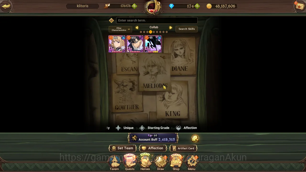 The Seven Deadly Sins: Grand Cross Accounts Midgame Asia |2.4M CC| 1LR + 4UR + Full Collab Solev (Elizabeth, King&Diane 3