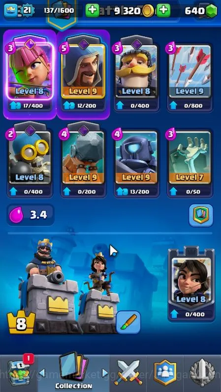 Clash Royale Accounts Lvl 21|Trophy 3456|KTL 8|Best Starter|Card 59|1 EV image 2