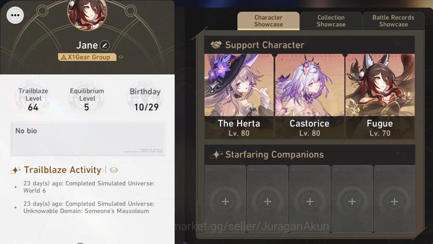 Honkai Star Rail Mid Game Asia [TL64] 7 Limited |Castorice+Sign, Argenti+Sig image 1
