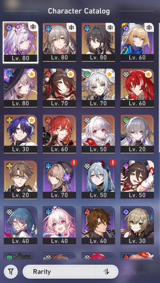 Honkai Star Rail Accounts Mid Game Asia [TL64] 7 Limited |Castorice+Sign, Argenti+Sign, The herta, Ruan Mei and etc |Take 5