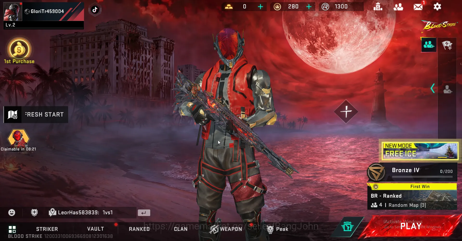 Blood Strike Accounts Others BS080B		 ETERNAL KALA 2