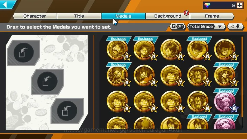 One Piece Bounty Rush Accounts Mid-Tier Global|3 META EX|MWD Monkey D.Luffy, Daimyo of Kuri Oden, Blackbeard Pirates Kuzan 2