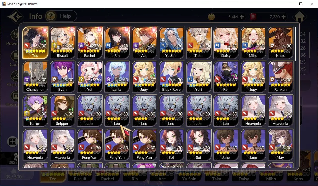 Seven Knights Re:Birth Accounts [Re:BIRTH]Global300xx| 11 Legend,5 SPECIAL|TeoTC2, image 4