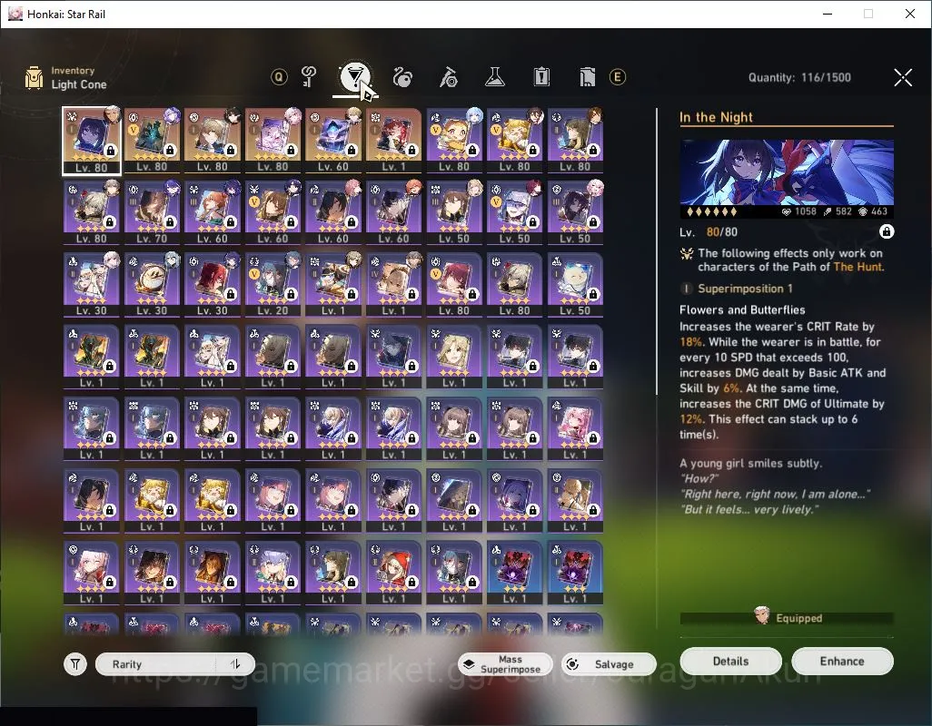 ASIA|TL 69|8 Limited|E1 Evernight+Sign,Dan HengPT,Cerydra,Kafka,Black Swan,Acheron,Etc|Amphoreus|Check SS(HSR3994) Honkai Star Rail Mid Game ASIA|TL 69|8 Limited|E1 Evernight+Sign,Dan HengPT, image 1