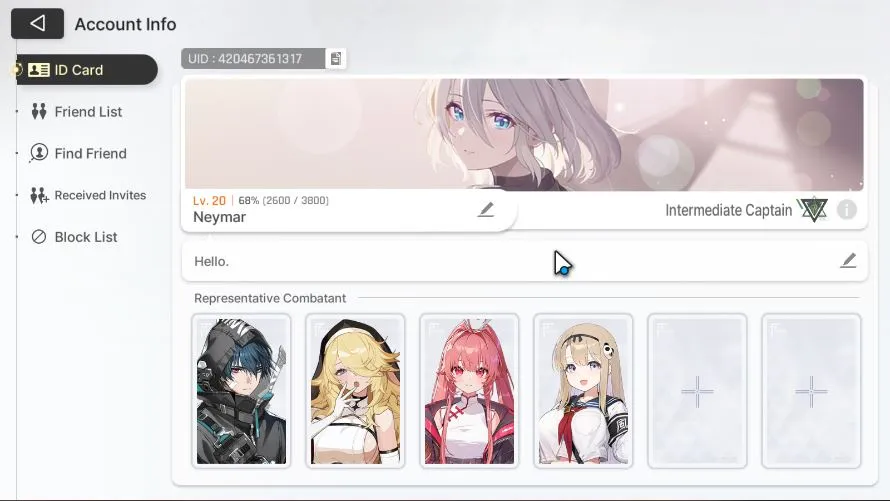 Chaos Zero Nightmare Accounts GLOBAL Lv20|4 SSR(Luke Orlea Meilin Haru) 8SR(MikaM2,BerylM3,TressaM3,Etc) 13SR 5