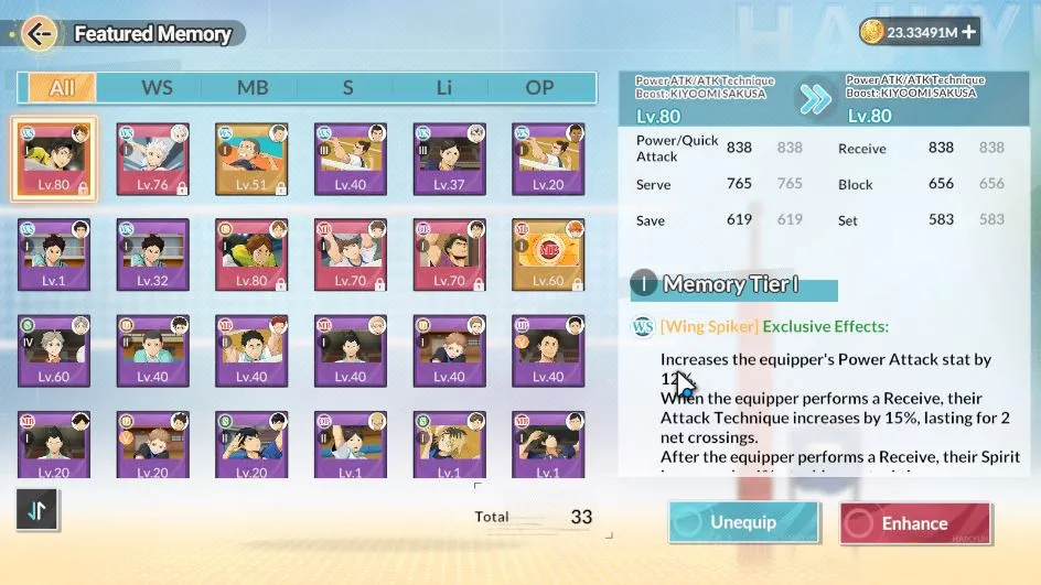 HAIKYU!! FLY HIGH Accounts SEA|Lvl 48|5 UR+Memo[Sakusa,Motoya,Hoshiumi,Hiruga image 4