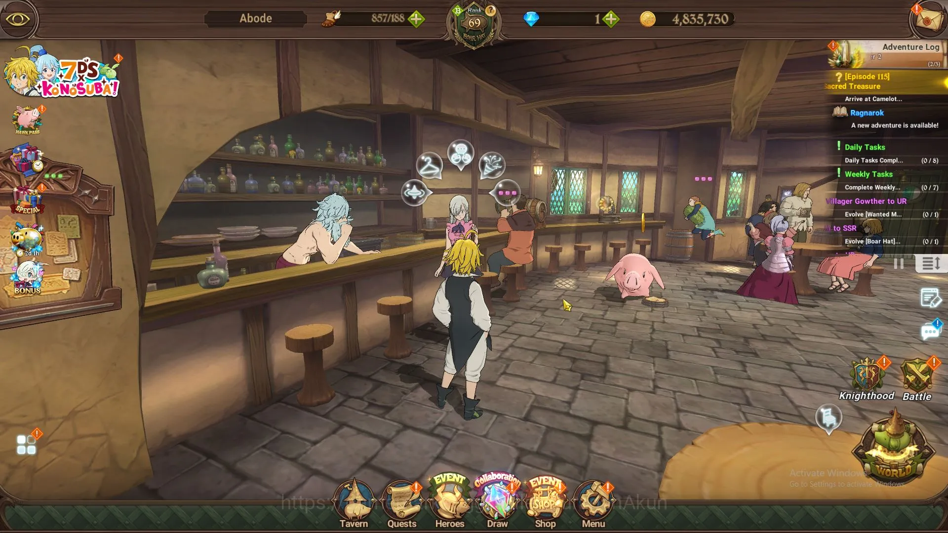 The Seven Deadly Sins: Grand Cross Accounts ASIA|2,7M CC|1 LR+4 UR+Collabs(Konosuba,TOG)|Ludoc image 1