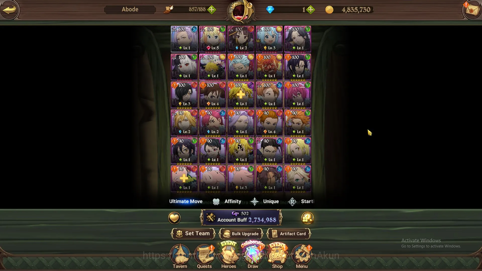 The Seven Deadly Sins: Grand Cross Accounts ASIA|2,7M CC|1 LR+4 UR+Collabs(Konosuba,TOG)|Ludoc image 2