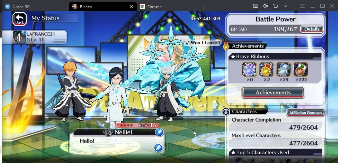 Bleach: Brave Souls Accounts Mid-Tier [GLOBAL] 11K Orbs |FreshStory| Nelliel Swimsuit25,TYBW25 6