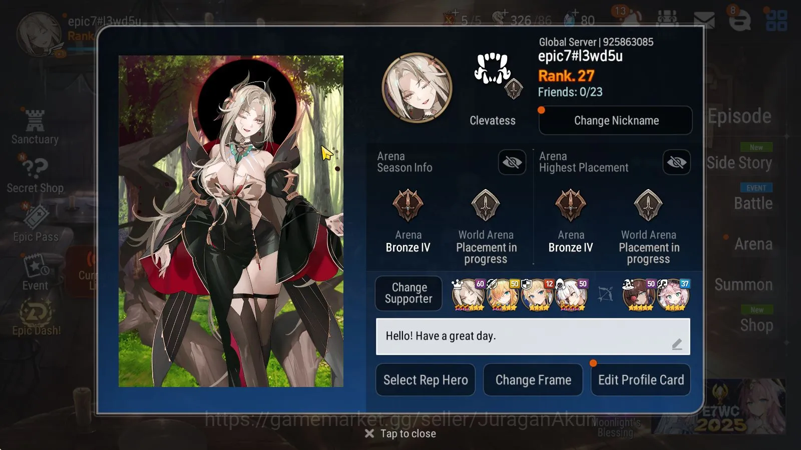 Global Unverif|Best Starter|3ML (Harsetti,RequimRoana,Basar)Limited Festive Eda+Art|BlessOn|PohOn|Check SS|Stove(ES2189) Epic Seven Starter Global Unverif|Best Starter|3ML (Harsetti,RequimRo image 1