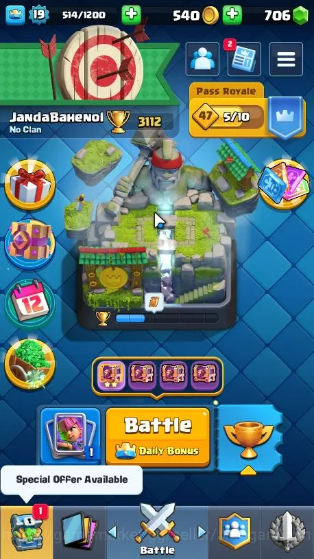 Clash Royale Accounts Lvl 19|Trophy 3112|KTL 8|Limited Skin|Card 53|1 EV image 1