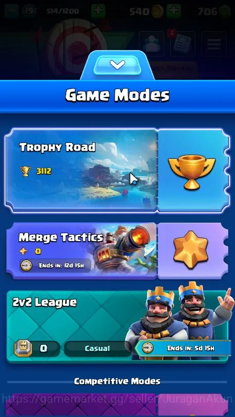 Clash Royale Accounts Lvl 19|Trophy 3112|KTL 8|Limited Skin|Card 53|1 EV image 2
