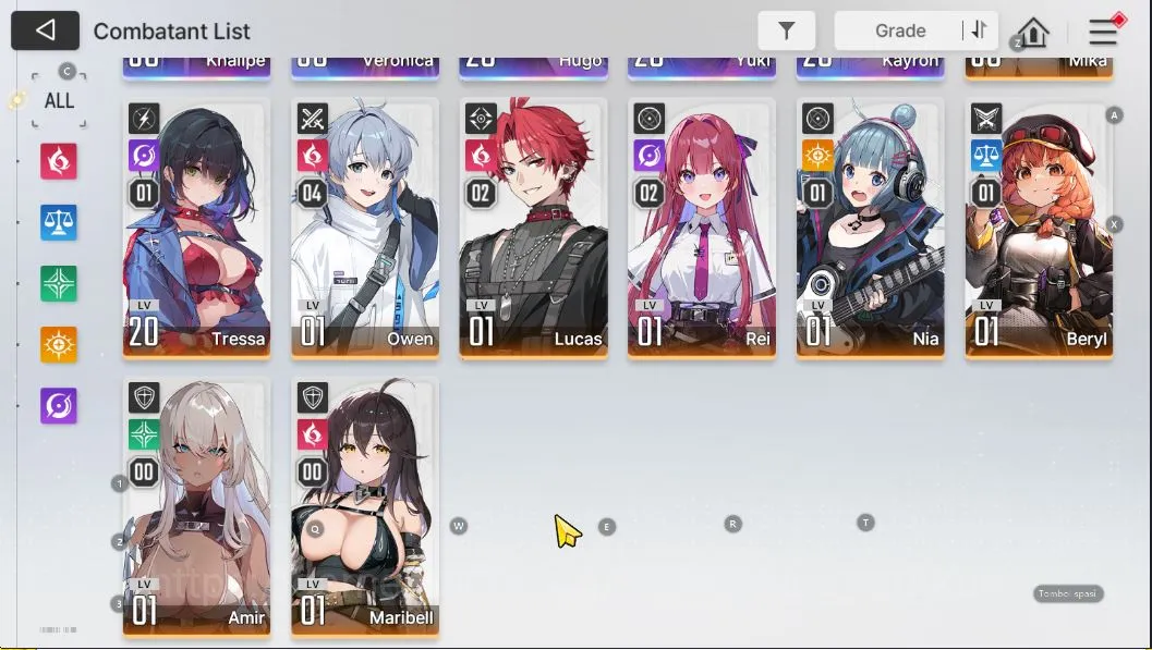 Chaos Zero Nightmare Accounts GLOBAL Lv21|5 SSR(Khalipe Veronica Hugo Yuki Kayron) 9SR(Lucas,Nia,Maribell,Etc) 6SR 4