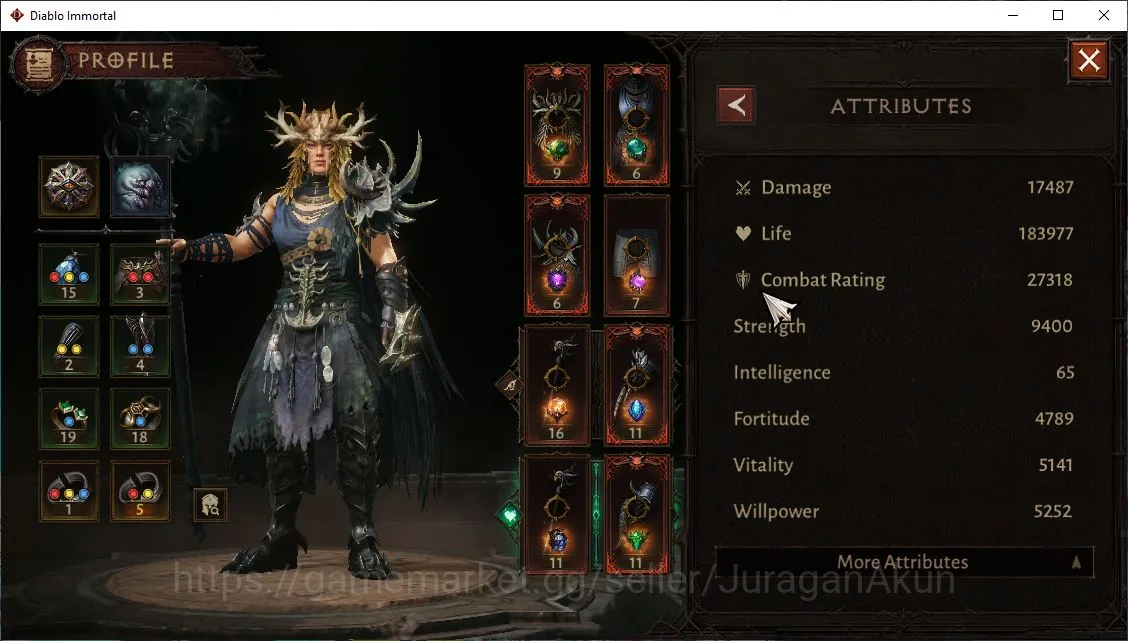Diablo Immortal Accounts Mid-Tier NA - Chains Of Honor|Lv60(434)Durid|27k CR|Reso 480|Hell III|Paragon Slayer|Hell 4