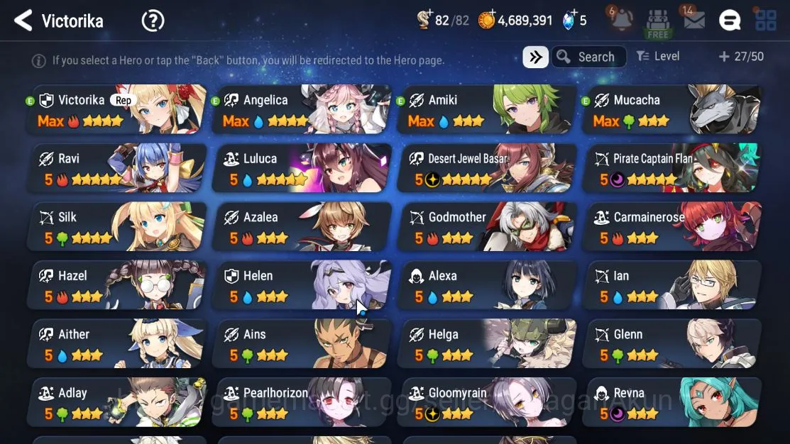 Epic Seven Accounts Starter GLOBAL UNVERIF|4ML(DJ Basar,PC Flan ,Ambitious Tywin Spectre Tenebria) |PoH ON||Log Stove|Check 3