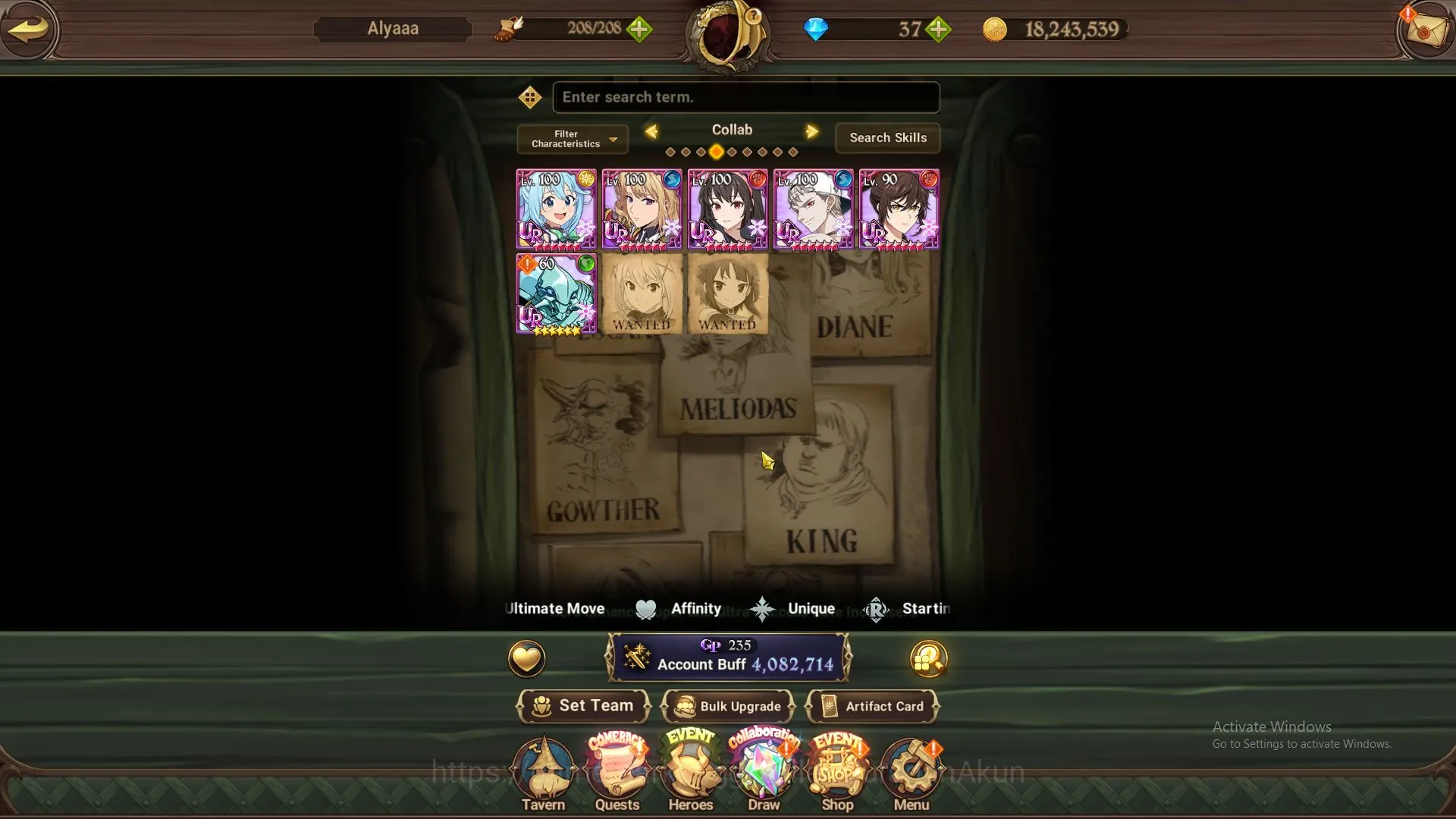 The Seven Deadly Sins: Grand Cross Accounts Endgame ASIA|4M CC|1 LR+8 UR+Many 4