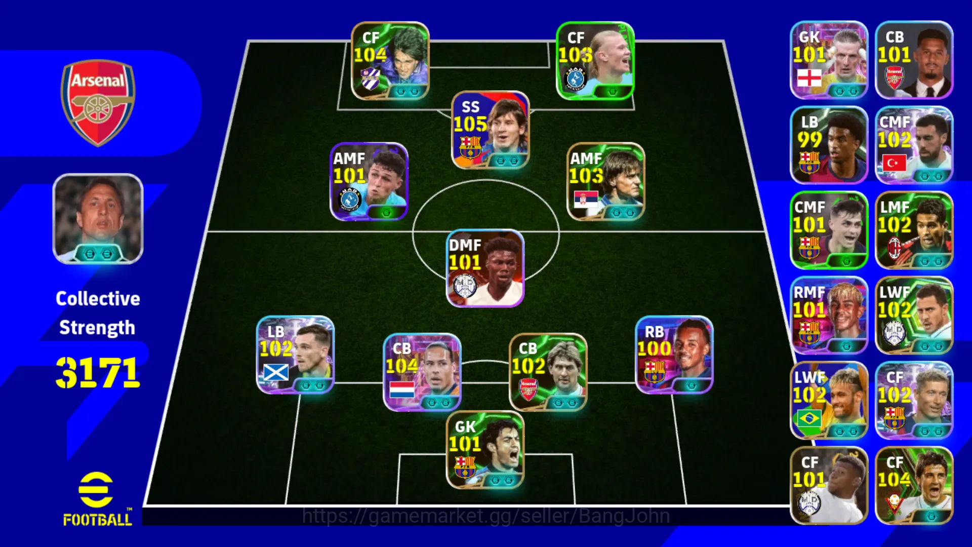 eFootball Accounts EFB212B Login 4 | Power 3171 | Messi barca | Vir image 2