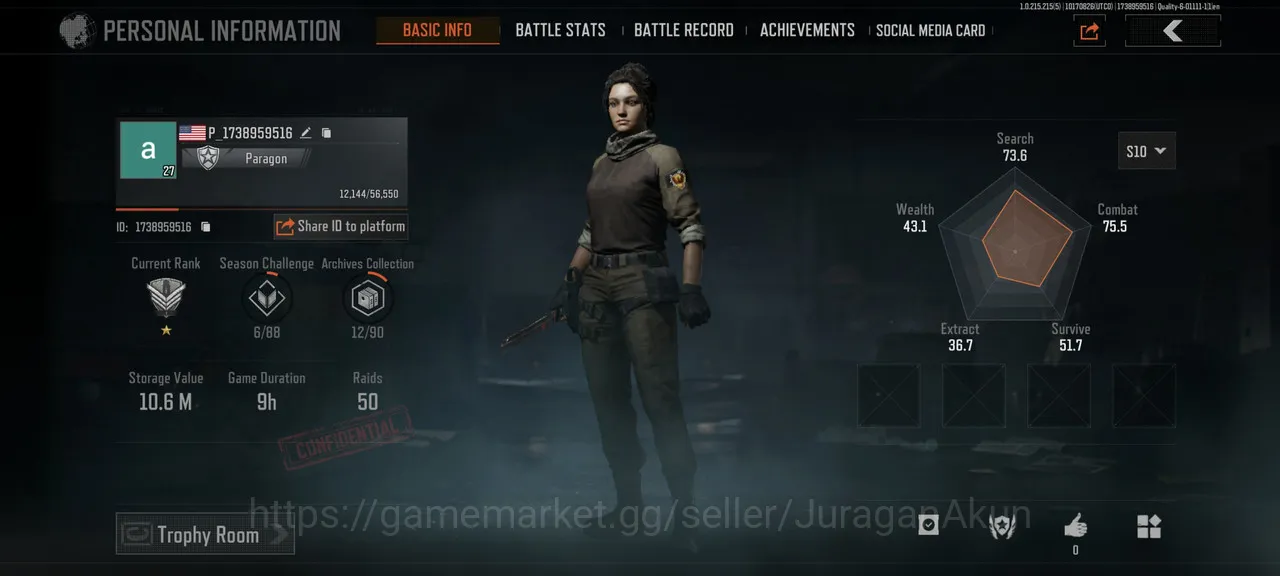 Arena Breakout Accounts Mid-Tier [MOBILE]SV 10,6M|CV 9,6M|BMachete,AKS74,Squire ACE,PGGroza,Mosin,GeoM14,Etc|ManyResource|CN 2