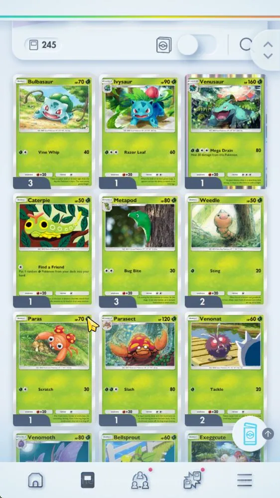 Pokémon TCG Pocket Mid-Level Lv 9 | Total Card 245 | 5 Ex Total (Mewtwo,Zapdos, image 1
