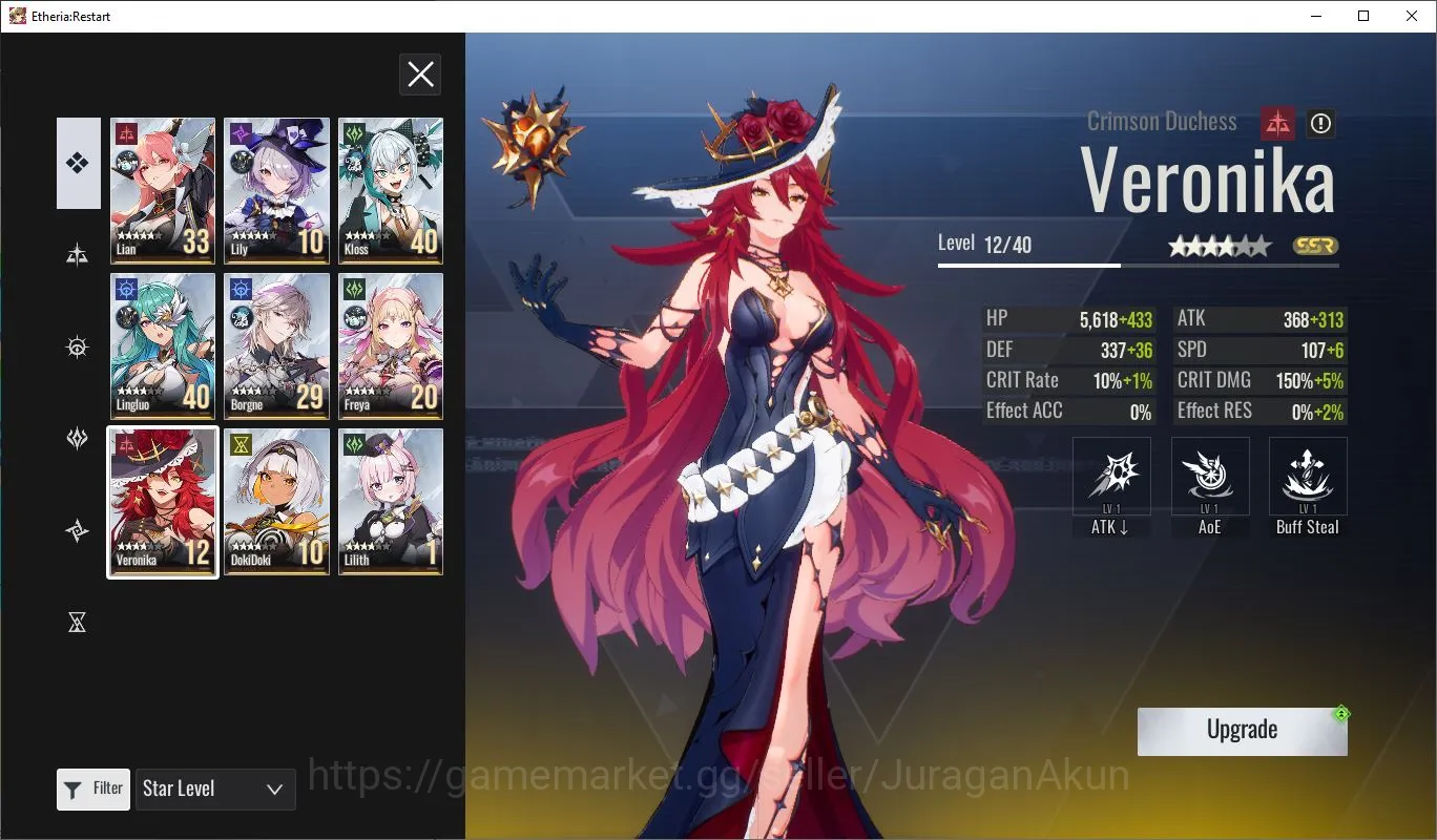 Etheria: Restart Accounts Asia-S6|9 SSR (Freya, Lingluo, Veronika, Dokidoki[ image 4