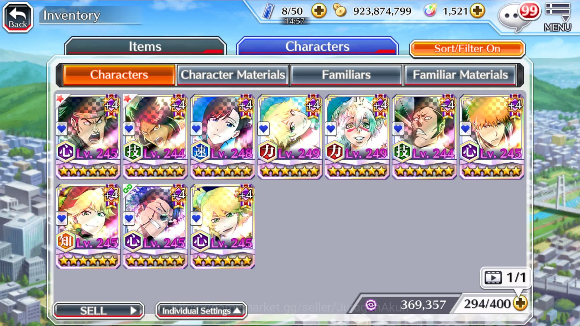 Bleach: Brave Souls Accounts High-End GLB BP 857K+|FreshStory+1,5K Orbs|10MAXTRASCEND(10thAniv Ichigo,TYBW25 4