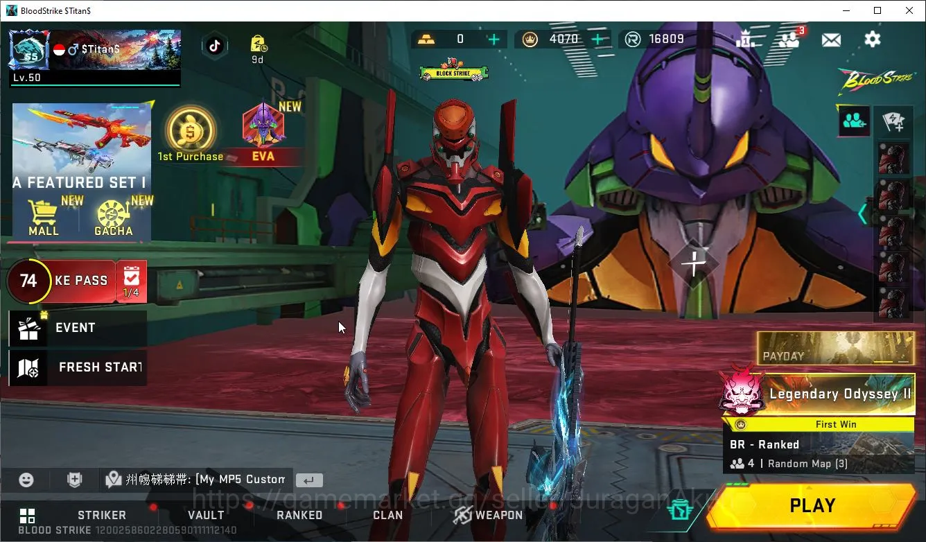Blood Strike Accounts Asia|Collab EVA Katya 02|22 Ultra(M82,UMP45,UZI,SC image 5