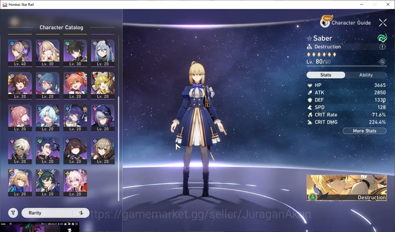 Honkai Star Rail Mid Game ASIA|TL 66|6 Limited |[Evernight+Sign,Saber+Sign,C image 1