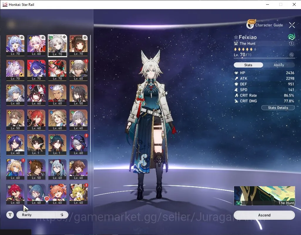 Honkai Star Rail Accounts ASIA|TL 60|12 Limited|Rappa+Sign,Castorice,Sunday, image 2