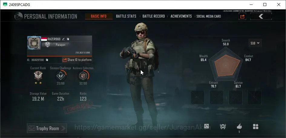 Arena Breakout Mid-Tier [MOBILE] Lvl 30|SV 19M |CV 18M|MAX Velo MPX SpeedM image 1