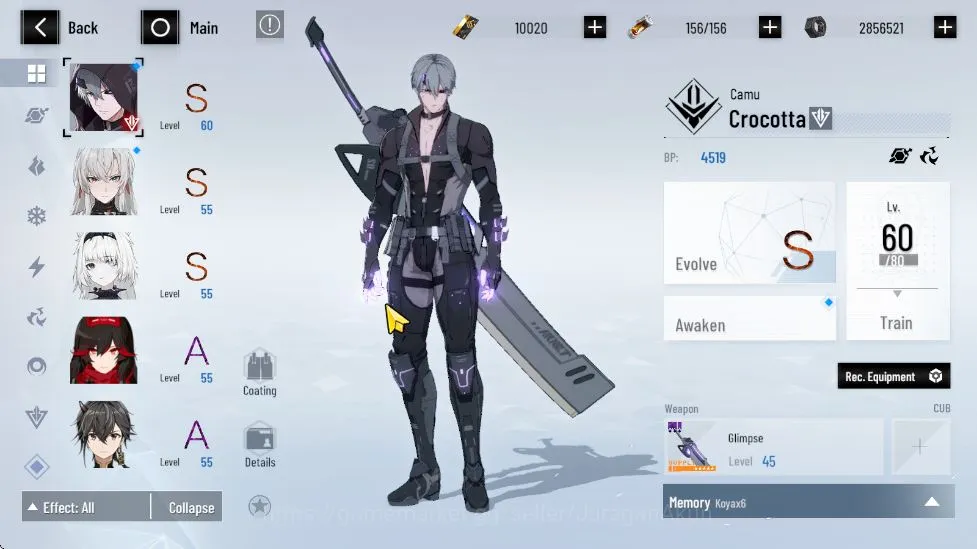 Punishing: Gray Raven Accounts Starter NA | 10K BC + 3K GoldenCard + 8K BlueCard | LuciaCW, Camu, Feral | Chapter 2 |Char 3
