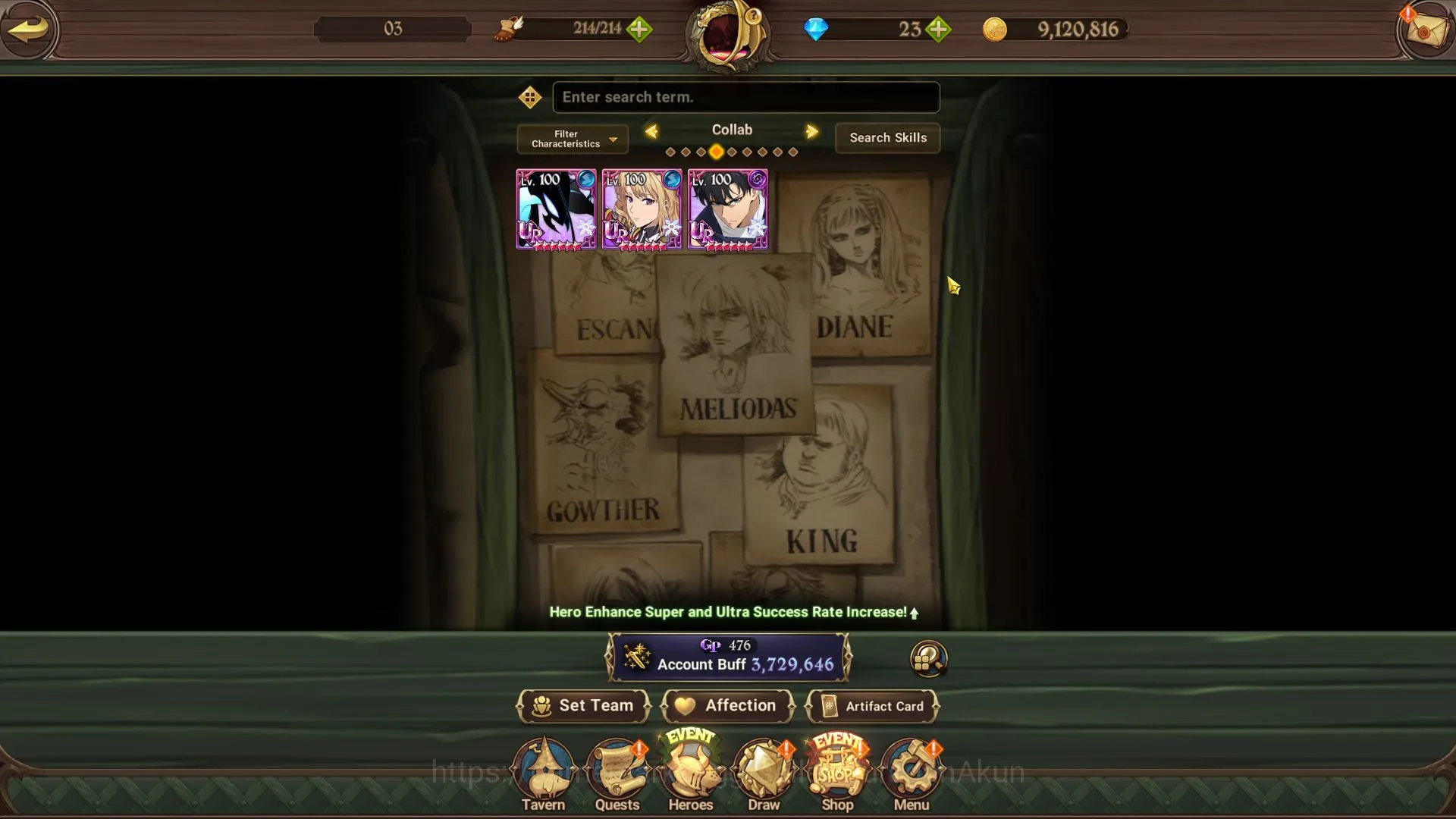 The Seven Deadly Sins: Grand Cross Accounts Midgame ASIA | 3,7M CC |3 LR+5 UR+Full Solev 3
