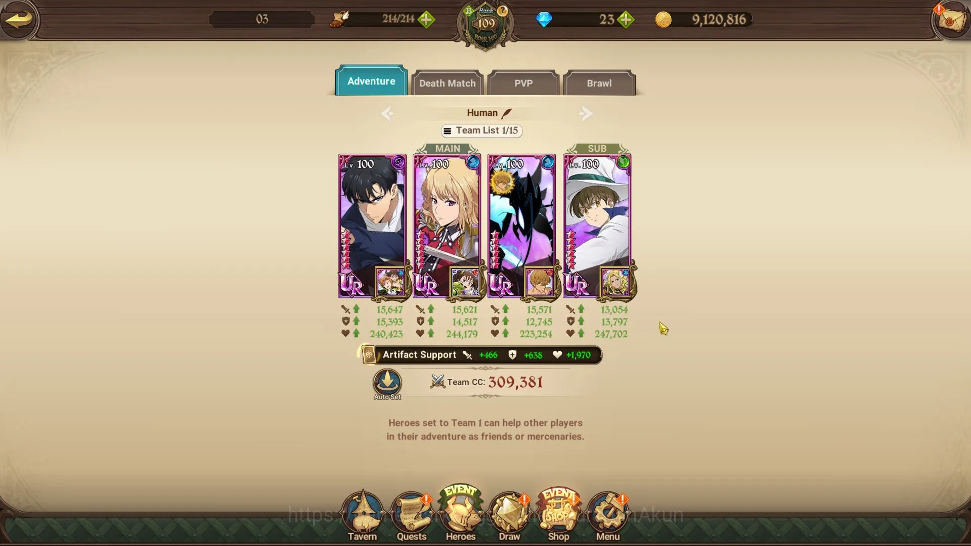 The Seven Deadly Sins: Grand Cross Accounts Midgame ASIA | 3,7M CC |3 LR+5 UR+Full Solev 4