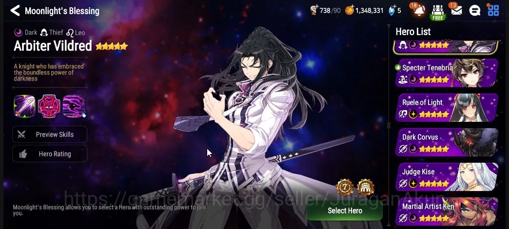 Epic Seven Accounts Starter Global Unverif| 8ML (SS Vivian, SP Politis, D Lilibet, TE Kayron, Faithless Lidica,etc) Holiday 9